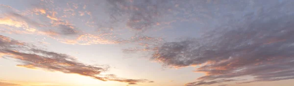 Céu Brilhante Entardecer Uma Noite Outono Banner Panorâmico Panorama — Fotografia de Stock