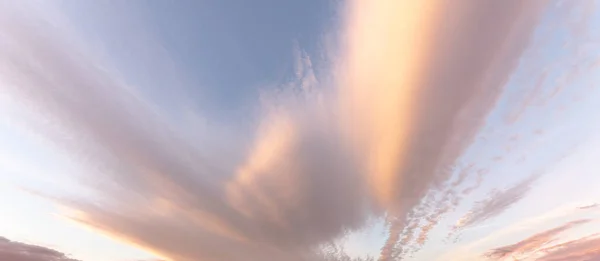 Glühender Himmel Der Abenddämmerung Einem Herbstabend Banner Panoramisch Panoramisch — Stockfoto