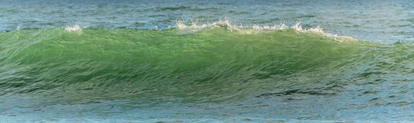 Zelená Vlna Písečné Pláži Atlantické Pobřeží Poblíž Les Sables Olonne — Stock fotografie