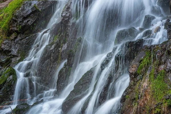 Waterfall Mountain Stream Spring Vosges France Europe — Stock fotografie