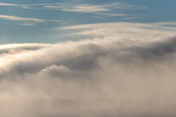 Nuvem Mar Montanha Inverno França — Fotografia de Stock
