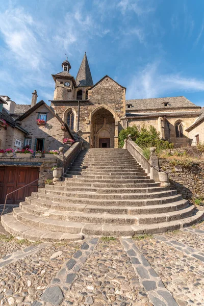 Chiesa Saint Fleuret Estaing Nella Città Estaing Monumento Storico Aveyron — Foto Stock