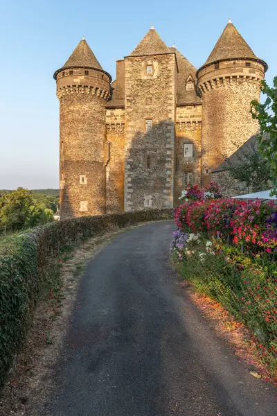 Castelo Bousquet Século Xiv Classificado Como Monumento Histórico Montpeyroux Aveyron — Fotografia de Stock