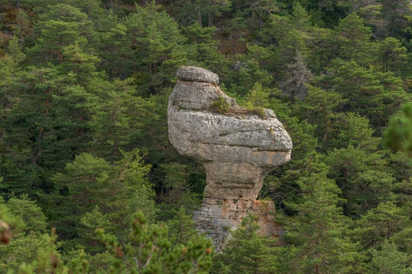 ユネスコの世界遺産に登録されているセヴェンヌ国立公園内にあるラ プール フダンという名高い岩 Saint Pierre Des Tripiers Les Arcs Saint — ストック写真