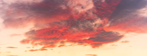 Céu Nuvens Rosa Laranja Noite Pôr Sol Banner Alsácia França — Fotografia de Stock