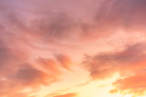 Himmel Aus Rosa Und Orangen Wolken Abend Bei Sonnenuntergang Elsass — Stockfoto