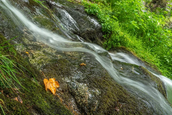 Cachoeira Água Doce Montanha Outono Alsácia França — Fotografia de Stock