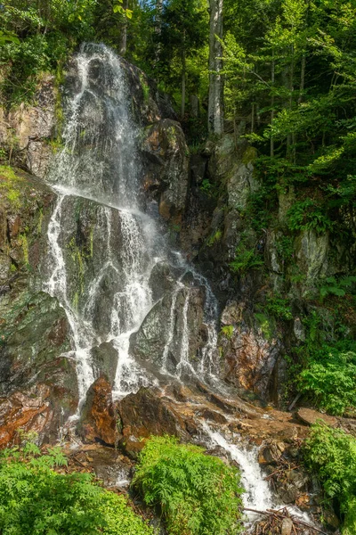 Cascada Agua Dulce Montaña Otoño Alsacia Francia —  Fotos de Stock