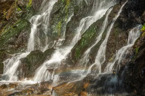 Cascata Acqua Dolce Montagna Autunno Alsazia Francia — Foto Stock