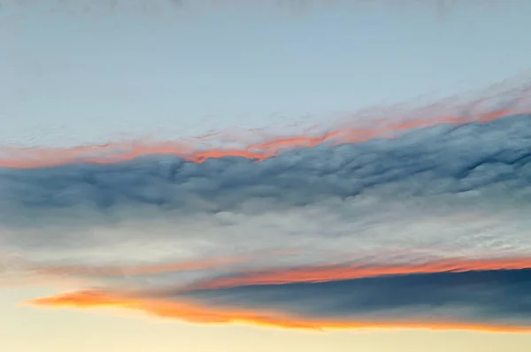 Cielo Nuvole Rosa Arancioni Sera Tramonto Alsazia Francia — Foto Stock