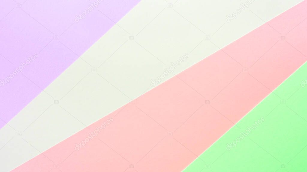 Background in trendy multicolor paper.Top view. Minimal concept. . High quality photo