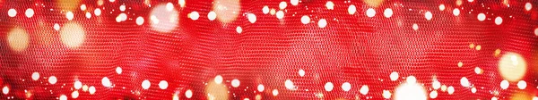 Розмитий Абстрактний Різдвяний Червоний Банер Розблокованими Вогнями Копіювальним Простором Високоякісна — стокове фото