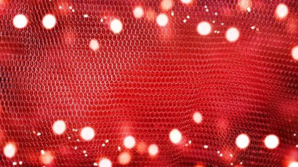Suddig Abstrakt Jul Röd Banner Med Fokuserade Ljus Och Kopiera — Stockfoto