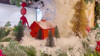 Christmas composition made of Christmas decoration. New Year concept.