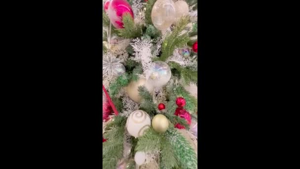 Christmas composition made of Christmas decoration. New Year concept. — 图库视频影像