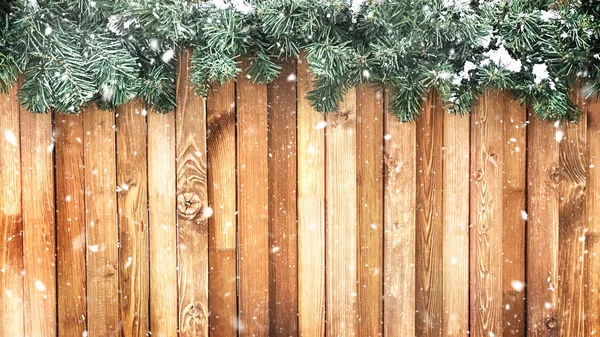 Θολή Ξύλινο Φόντο Χειμώνα Κλαδιά Χριστουγεννιάτικου Δέντρου Υψηλής Ποιότητας Φωτογραφία — Φωτογραφία Αρχείου