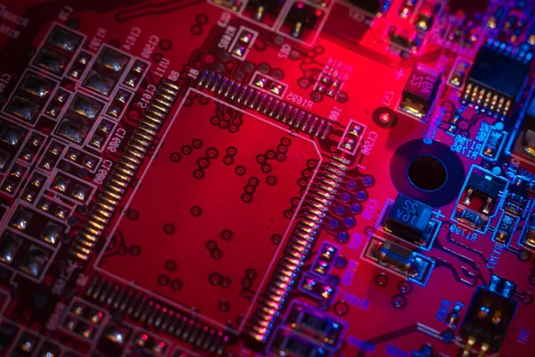 Stora Delar Ett Grafikkort För Modern Generation Mikrochip Baserad Nanometer — Stockfoto