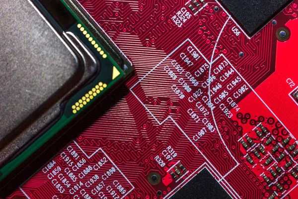 Närbild Processor Centralenhet Modern Generation Mikrochip Baserad Nanometerteknik Transistor Och — Stockfoto
