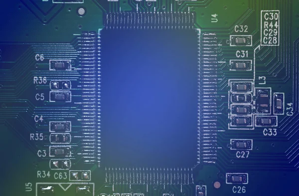 Duże Elementy Pamięci Ssd Dla Nowoczesnego Mikroprocesora Nowej Generacji Opartego — Zdjęcie stockowe