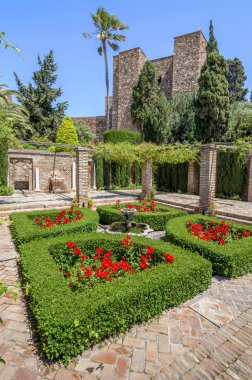 iç alcazaba Malaga, İspanya