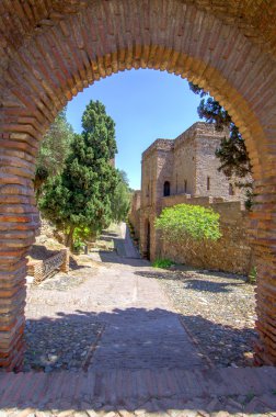 iç alcazaba Malaga, İspanya