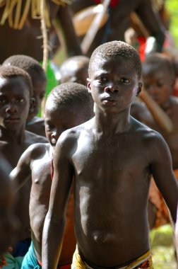 Senegal - 19 Eylül: erkekler ve çocuklar, 19 Eylül, 2007 Bağdat, senegal mücadele önce senegal dans geleneksel mücadele (güreş) giyim