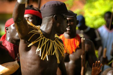 Senegal - 19 Eylül: erkekler ve çocuklar, 19 Eylül, 2007 Bağdat, senegal mücadele önce senegal dans geleneksel mücadele (güreş) giyim