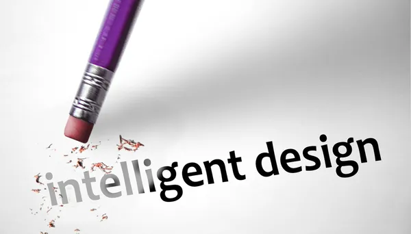 Borracha apagar a palavra Design Inteligente — Fotografia de Stock