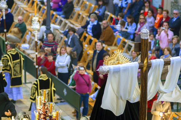 MALAGA, ESPANHA - ABRIL 09: procissões tradicionais da Semana Santa i — Fotografia de Stock