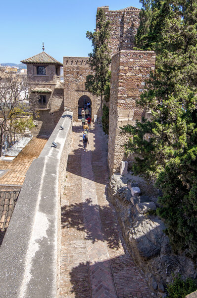 Interior of the Alcazaba of Malaga, Spain