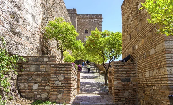 Εσωτερικό του το alcazaba της Μάλαγα, Ισπανία — Φωτογραφία Αρχείου