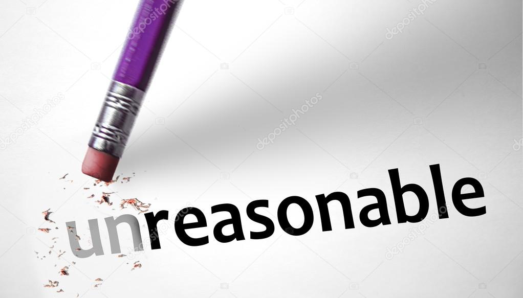 Eraser changing the word Unreasonable for Reasonable 