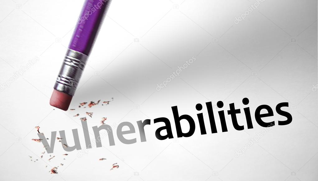 Eraser deleting the word Vulnerabilities