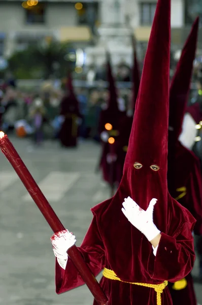 Malaga, Spanje - 12 april: traditionele processies van de Heilige week ik — Stockfoto