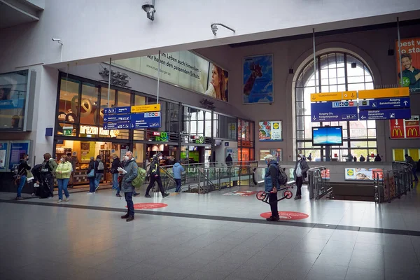 Nuremberg Germany November 2021 Центральний Залізничний Вокзал Під Час Епідемії — стокове фото