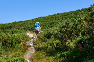 Unidentified Father carrying daughter on the Retezat Mountains, Romania