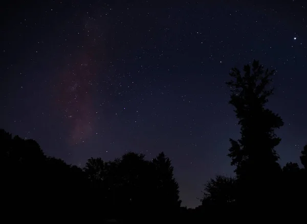 Noche Brillante Estrellada Con Vía Láctea Cerca Raeford Carolina Del — Foto de Stock