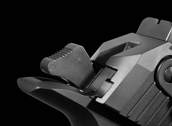 Озил Полуавтоматическом Пистолете Черном Фоне — стоковое фото