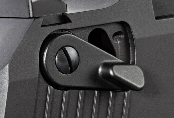Seguridad Conectada Una Pistola Semiautomática Que Hace Imposible Apretar Gatillo —  Fotos de Stock
