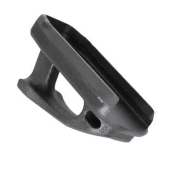 AR-15 şarjör taban uzantısı beyaz üzerine izole edilmiş