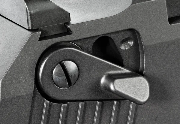 Pistola Semi Automática Con Safetyon Haciendo Imposible Disparar —  Fotos de Stock