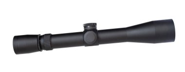 Tüfek dürbünü profili sıfır yükseklikteki tareti beyaza izole etti.