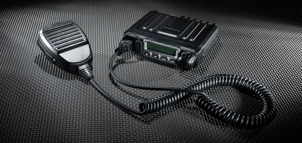 Two-way radio and microphone ideal for disaster situations
