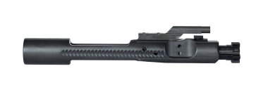 Bir AR-15 saldırı tüfeğinden cıvata taşıyıcı grup beyaz üzerine izole