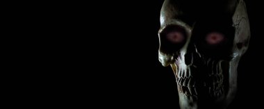 Uzayı mor gözlü bir kafatasının yanına kopyala