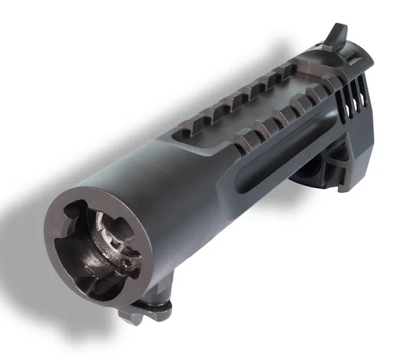 Chamber Side View Shadow Barrel Slide Semi Automatic Handgun — Stock Photo, Image