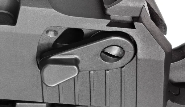 isolated safety lever on a semi automatic pistol