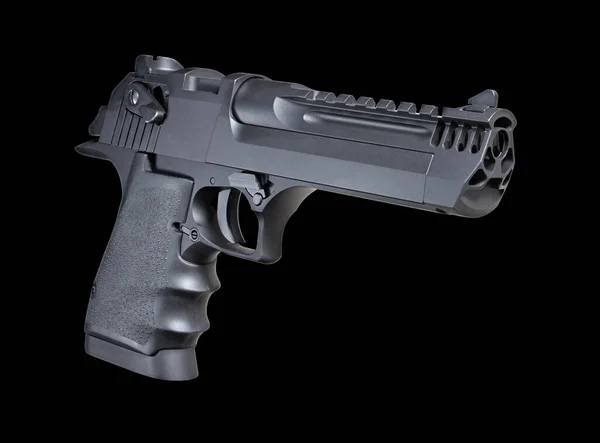 Pistola Semi Automática Sobre Fondo Negro — Foto de Stock