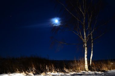 gece kırsal manzara