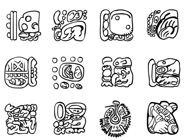 Maya minták. szerkezeti rajzok. — Stock Fotó